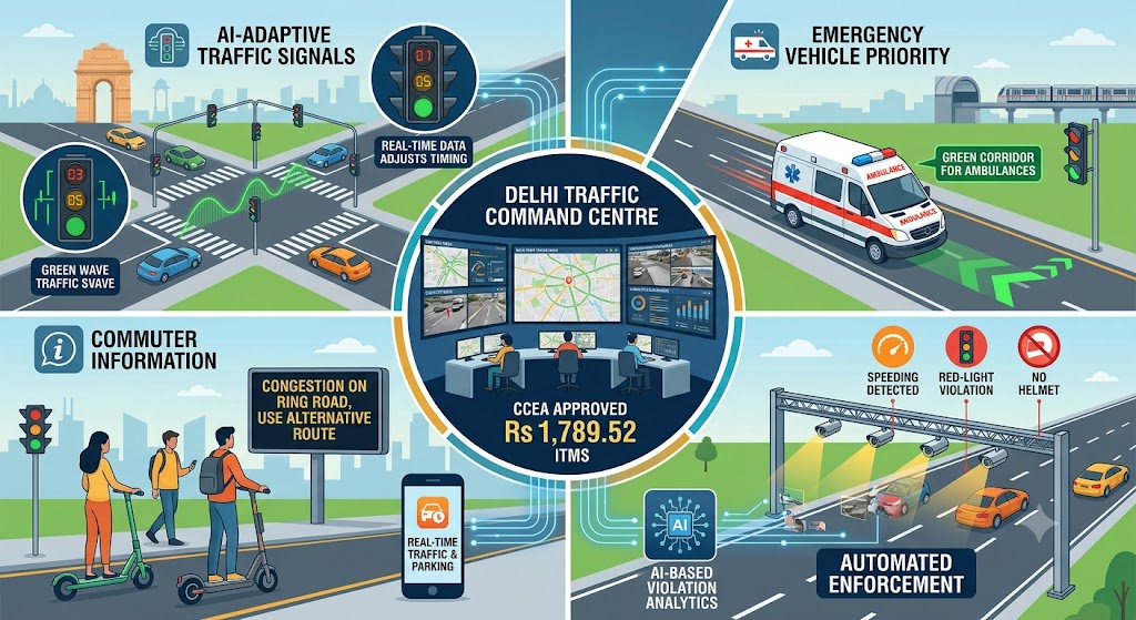 Delhi’s Traffic System Gets INR 1,790 Crore Tech Boost, AI to Drive Smarter Urban Mobility